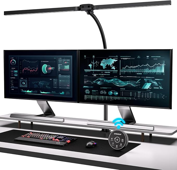 EYOCEAN Desk Lamp with Clamp, 31.5" LED Desk Lamp by EYOCEAN