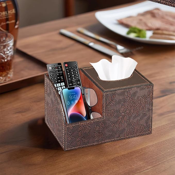 PU Leather Square Tissue Box Cover - Image 6