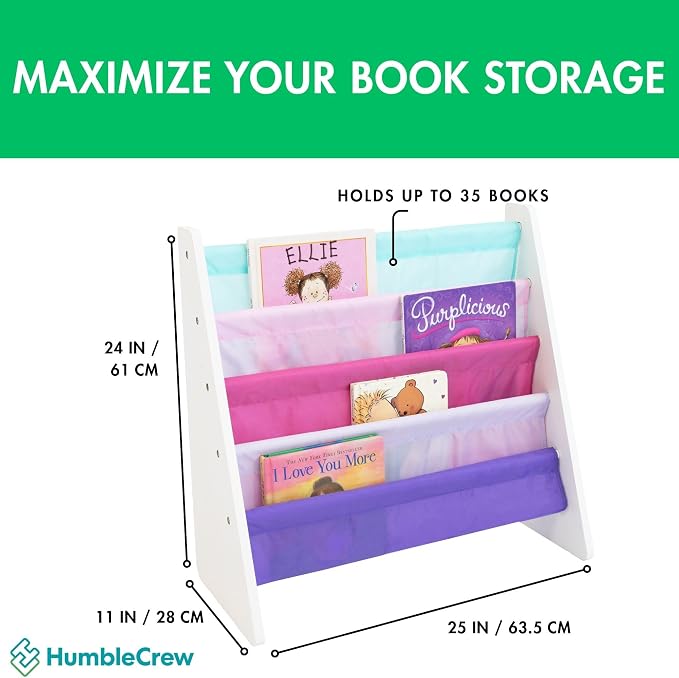 Humble Crew Kids Bookshelf, 4-Tier Front-Facing Book Display Organizer - Image 3