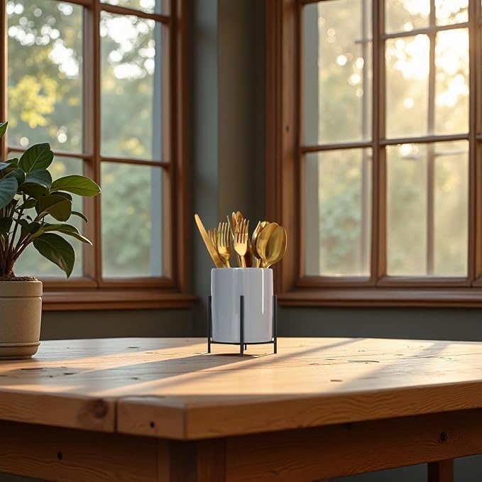 Grey Pen cup, Pencil Holders Pen Holders Desk Accessories - Image 2