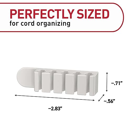 Command 5-Cord Clip Organizer, 4 Clips and 8 Medium Strips, 1 Clip Holds up to - Image 2