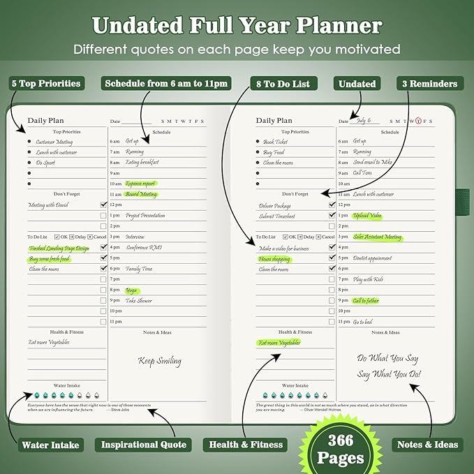 Asten Planner, Undated Daily Planner - Image 2