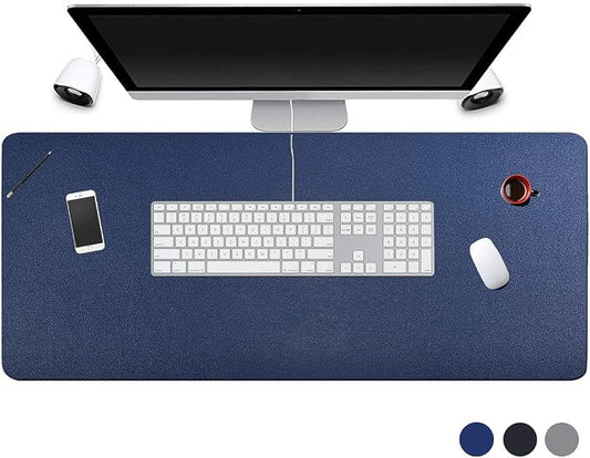 Desk Pad for Office Home 31" x 13", PU Leather Waterproof Large Desk Writing by Piboshi
