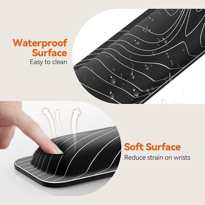 TECKNET Wrist Rest for Computer Keyboard, Thicken Memory Foam Wrist Support Pad - Image 5