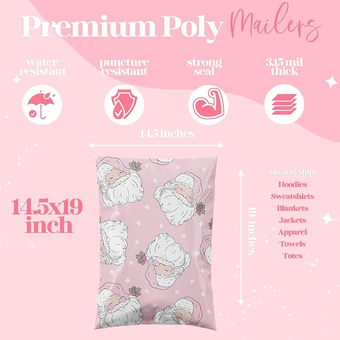 Pretty Package Store Poly Mailers 14.5x19, 100 Pack | Heavy Duty, Waterproof - Image 6
