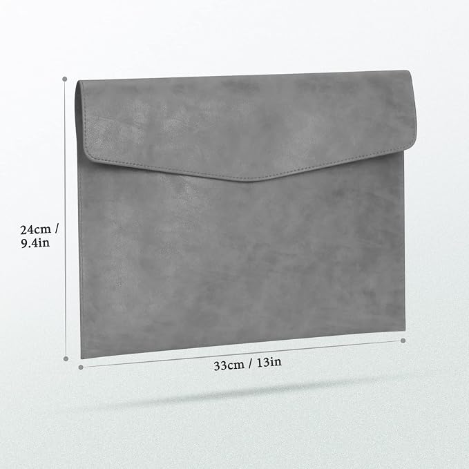 FYY File Folder, PU Leather A4 Document Holder File Organizer Filing Envelope - Image 2