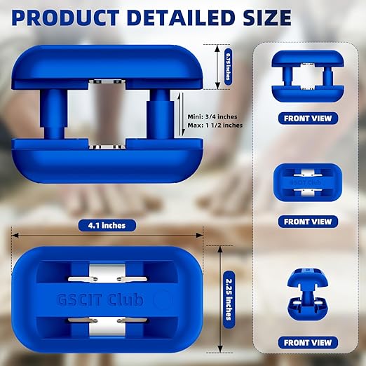 GSCIT Club Edge Banding Trimmer, with Tungsten Carbide Blades, Hand Planer Edge Bander for Burrs,Edge Corner Planer,Wood Chamfering Fillet Scraper,Edge Banding Cutter for PVC ABS Melamine (Blue)-DeskLoop Office