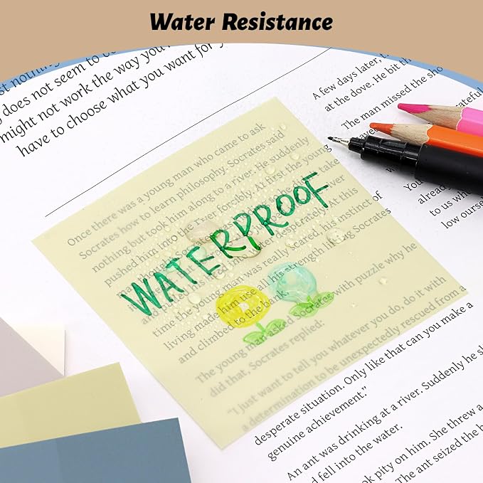 ‎SYMDROMIA Transparent Sticky Notes, Post Translucent - Image 7