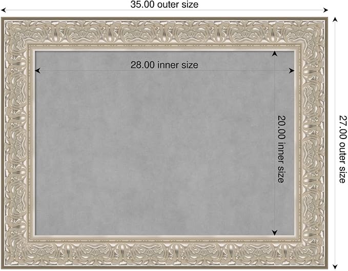 Amanti Art Silver Framed Magnetic Board 27x35 Medium Vision Board - Image 2