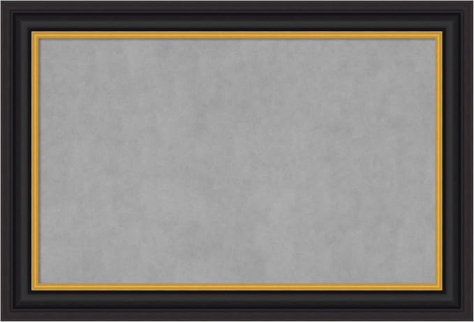 Amanti Art Black Framed Magnetic Board 26x38 Large Vision Board by AmantiArt