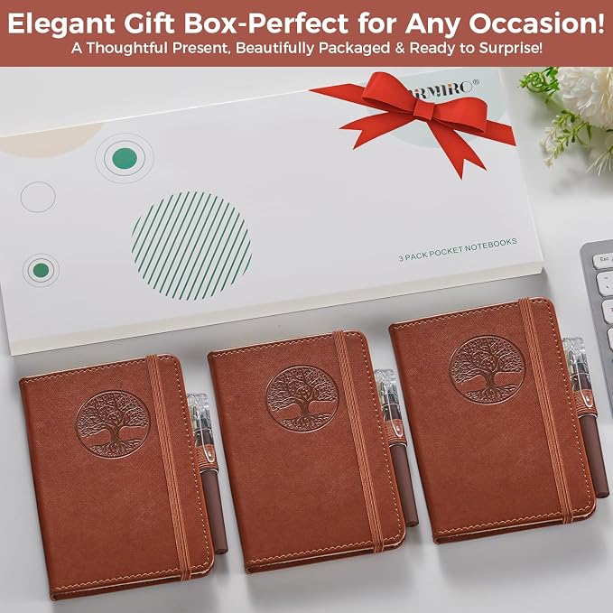 3 Pack Pocket Journal Notebooks, A6 Small Mini Notepad - Image 6