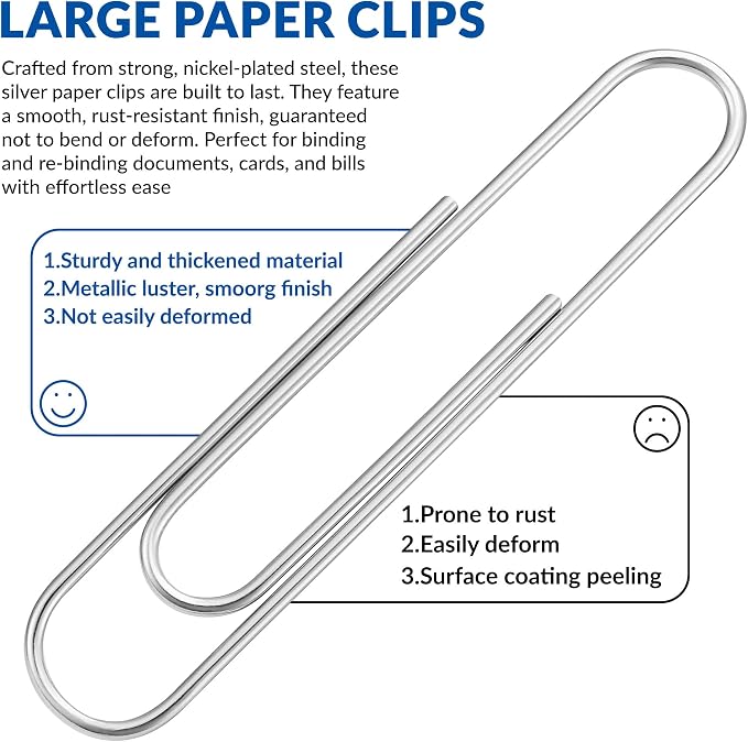 Jumbo Paper Clips, 2 Inch Paper Clip - Image 3