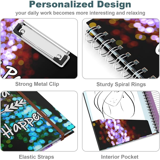 Hongri Clipboard Folio with Refillable Lined Notepad, 8.5 x 11 Folders with - Image 6