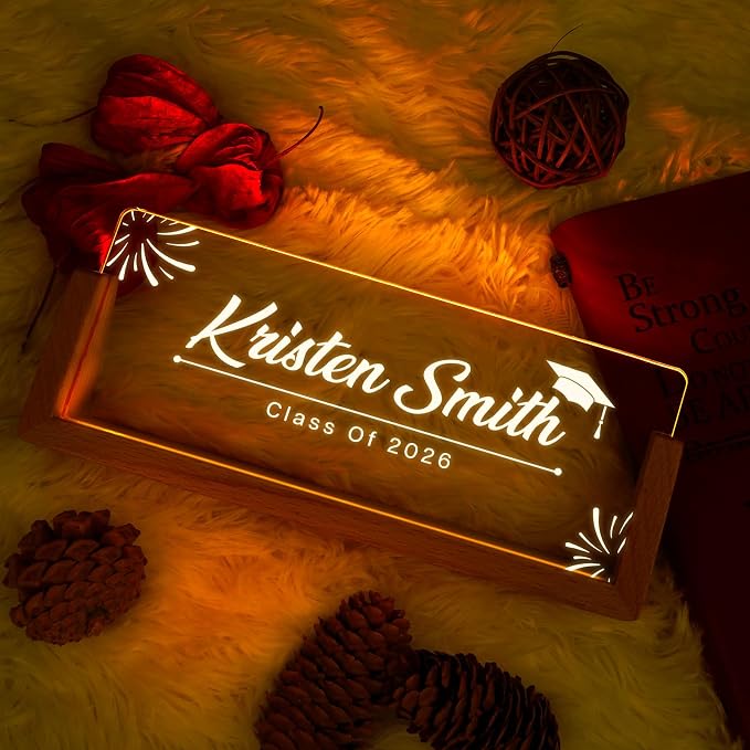 Custom Name Plate for Desk, Personalized Light Up Acrylic Desk Name Plate - Image 3