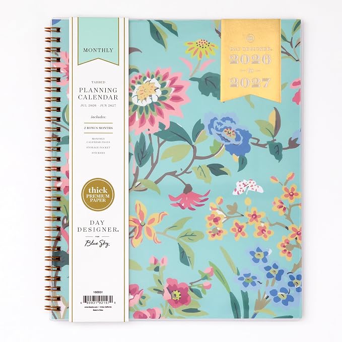 Blue Sky Day Designer 2026-2027 Monthly Academic Year Planner Calendar by BlueSky