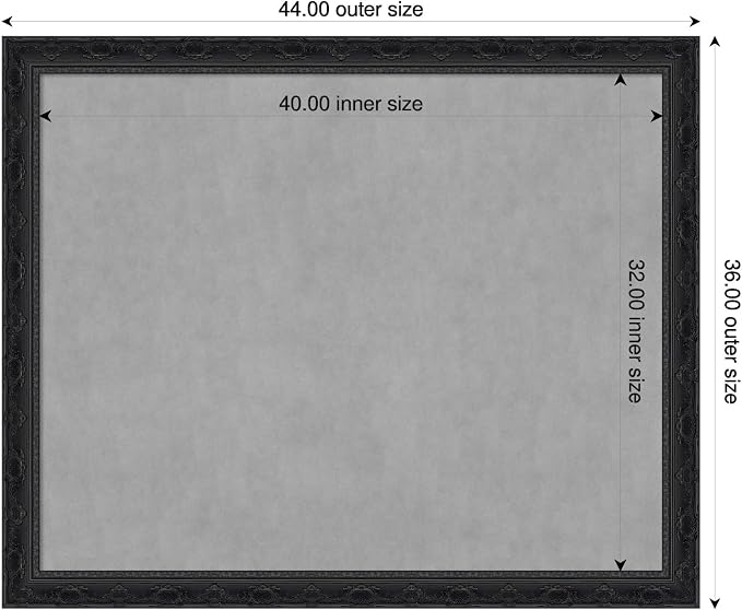 Amanti Art Black Framed Magnetic Board 36x44 X-Large Vision Board - Image 2