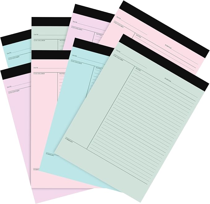 PerKoop 8 Pcs Writing Note Pads Notes System 8.5 x 11 Inches College Ruled by PerKoop