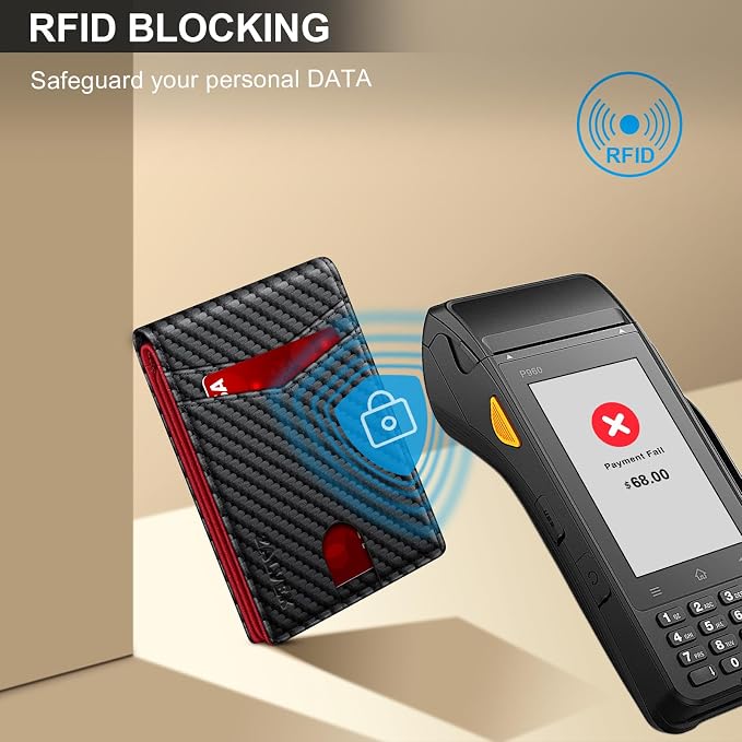Wallet for Men Slim RFID Blocking Leather Credit Card Holder Wallet for 14 Cards - Image 3