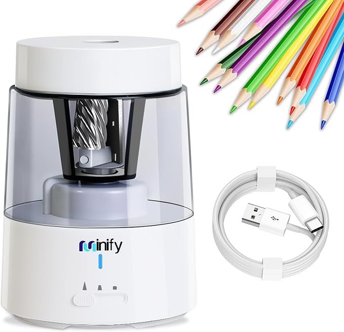 Pencil Sharpener Electric Pencil Sharpener Heavy Duty Blade Rechargeable by Minify