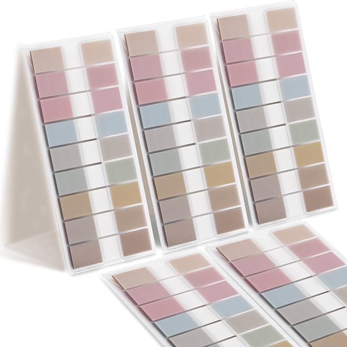 Golcellia Sticky Notes Tabs 900 Pieces Transparent Sticky Tabs, 0.47 Inch Index by Golcellia