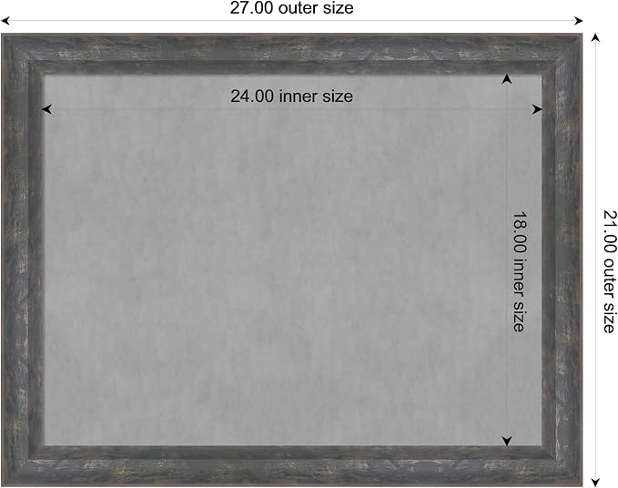 Amanti Art Grey Framed Magnetic Board 21x27 Medium Vision Board - Image 4
