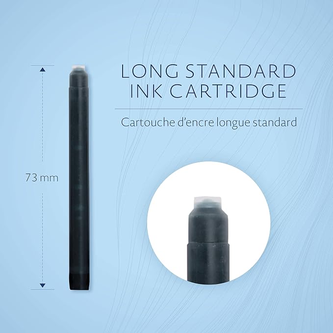 Waterman Large Standard Ink Cartridges Permanent Black - Image 3