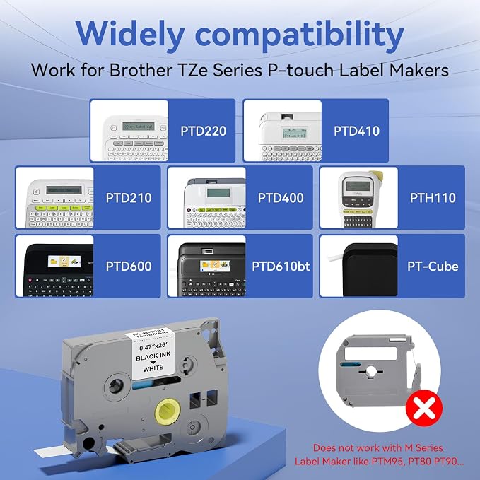 20pack TZE-231 Label Tape Compatible - Image 2