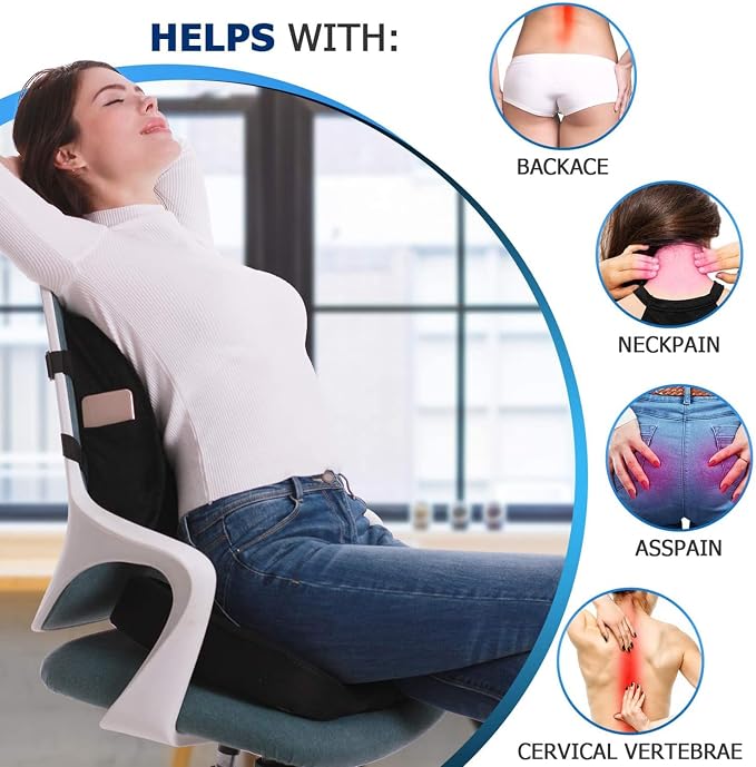 Gel Seat Cushion for Long Sitting Hip Pain, 20x20inch Jumbo Thick Soft & - Image 7