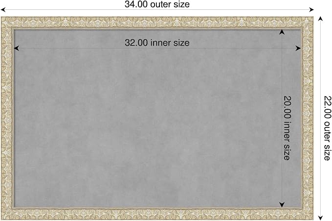 Amanti Art Silver Framed Magnetic Board 22x34 Large Vision Board - Image 2