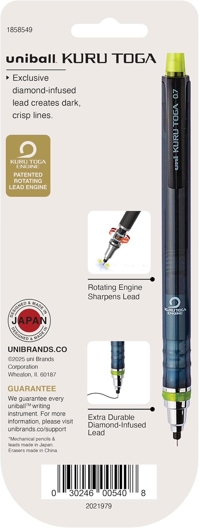 uniball Kuru Toga Mechanical Pencil Starter Kit, 0.7mm HB#2 - Image 3
