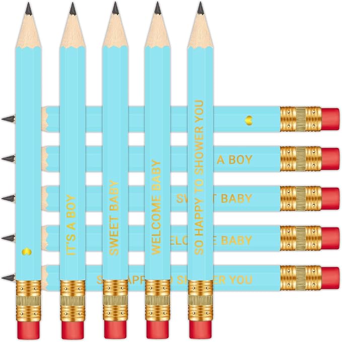 50Pcs - Baby Shower Sharpened Half Pencils - Image 5