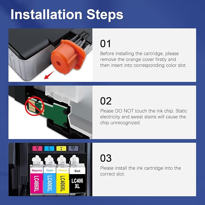 Toner Kingdom Compatible for LC406 LC406XL Ink Cartridges for Brother Printer Work with Brother MFC-J4335DW MFC-J5855DW MFC-J6555DW MFC-J6555DW MFC-J6955DW MFC-J4535DW Printer(High Yield，4-Pack)-DeskLoop Office