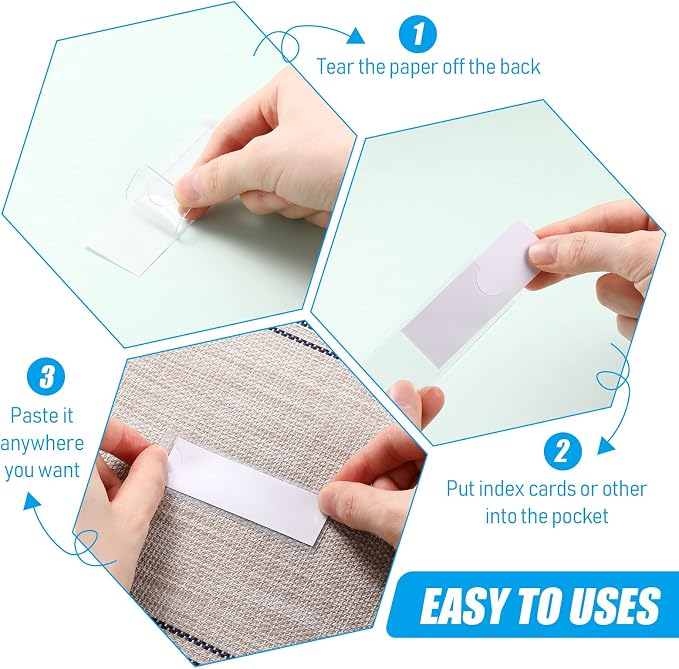 Chinco 30 Pack Self-Adhesive Index Card Pockets - Image 4