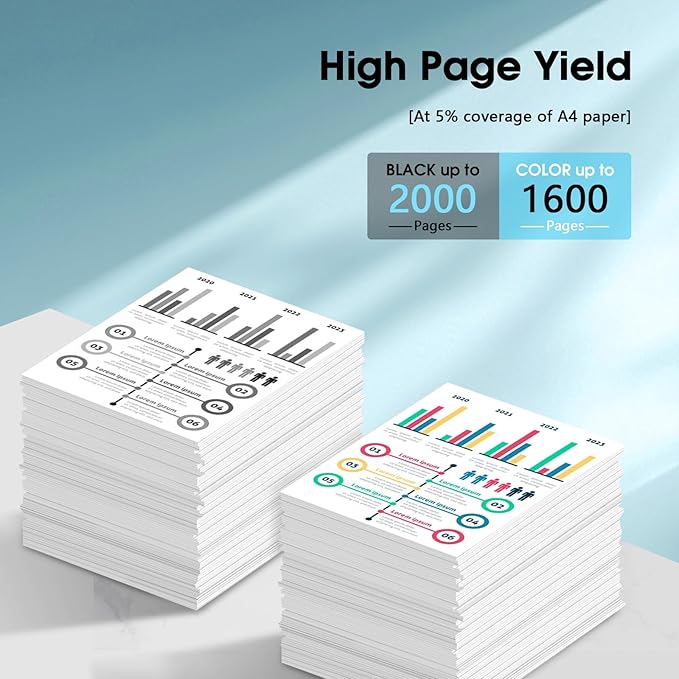 962XL Ink Cartridges Combo Pack Compatible for HP 962 Ink Cartridges Works with HP Officejet Pro 9015/9015e 9025/9025e 9020/9020e 9018/9018e 9010/9010e OfficeJet 9012/9012e (BK C M Y)-DeskLoop Office