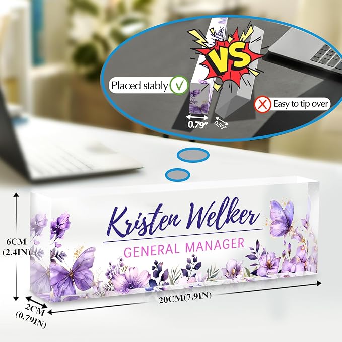 Desk Name Plate Personalized, Custom Name Plate - Image 6