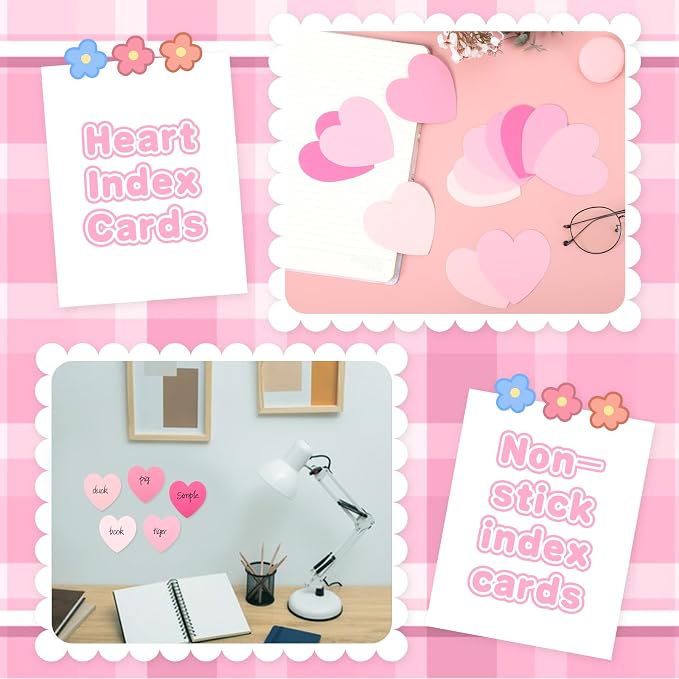 150 Pcs Heart Index Cards - Image 4