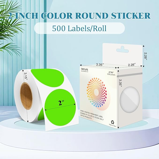 2 Inch Round Color Coding Labels - Image 3