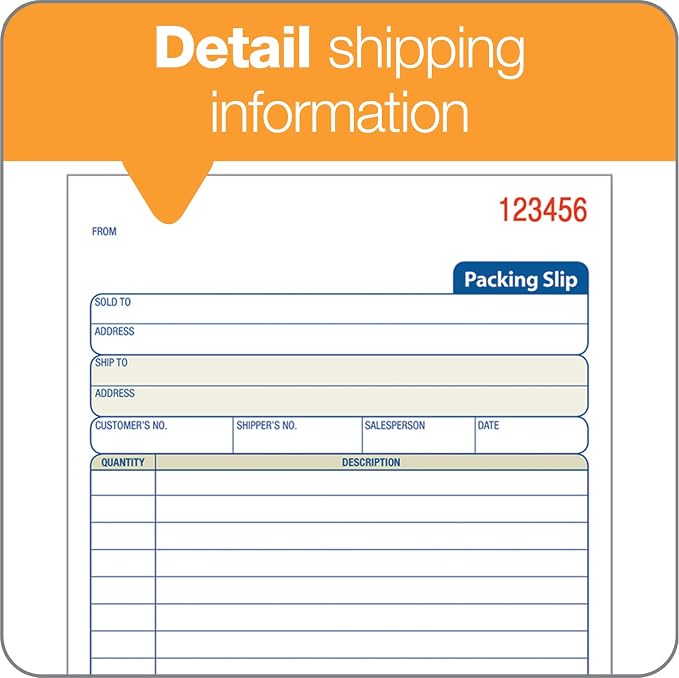 Adams Packing Slip Book, Carbonless, 5-9/16 x 7-5/16 Inches, 50 Sets per Pad - Image 4