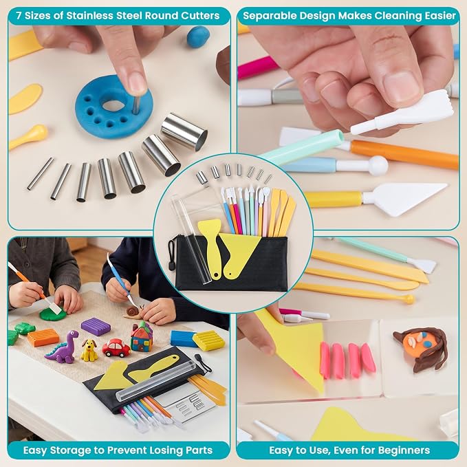 Amrules Clay Tools Kit, Pottery Craft - Image 4