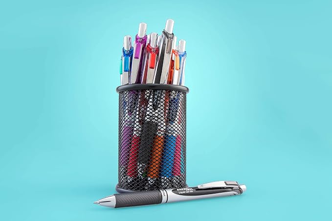 Pentel EnerGel RTX RT Liquid Gel Pen, Metal Tip, 12-Pk Window Box of 12 -Pack - Image 2