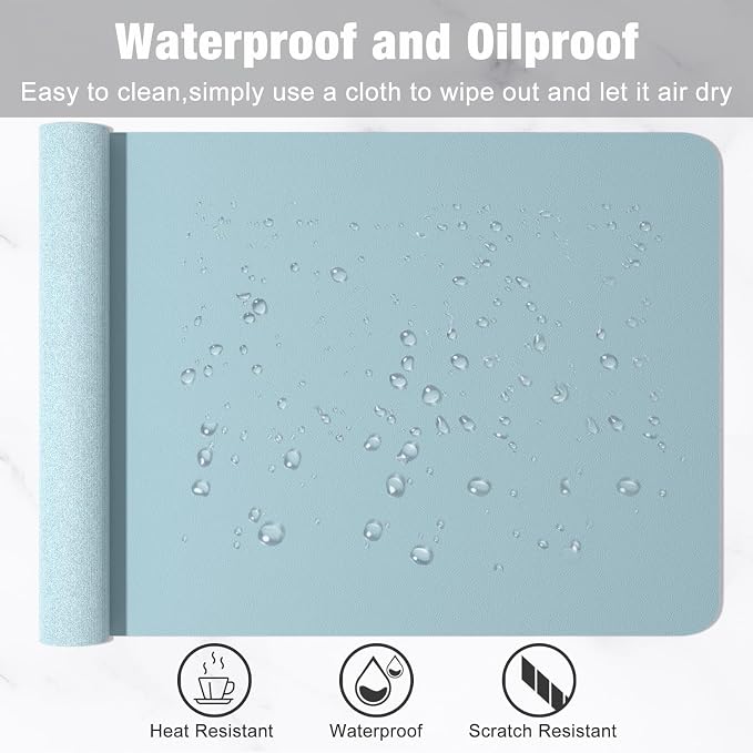 Hsurbtra Desk Pad, XXXL Extended Mouse Pad, Waterproof Desktop Blotter Protector - Image 5