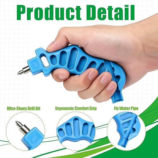 2 Pack Drip Irrigation Tubing Hole Punch Fittings, Drip Tube Hole Punch and 1/4 - Image 4