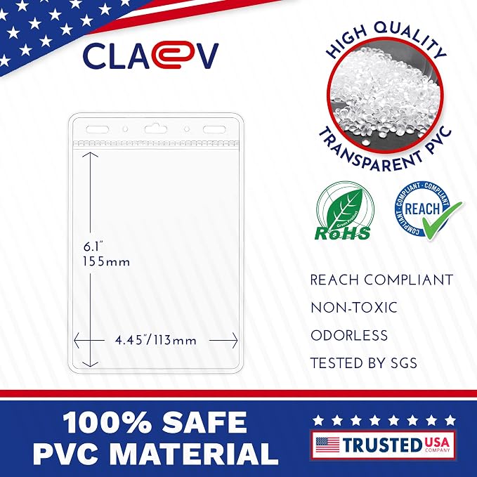 Claev Flexible and Tear Resistant Vertical 4x6 Passport & Card Holders - Image 4