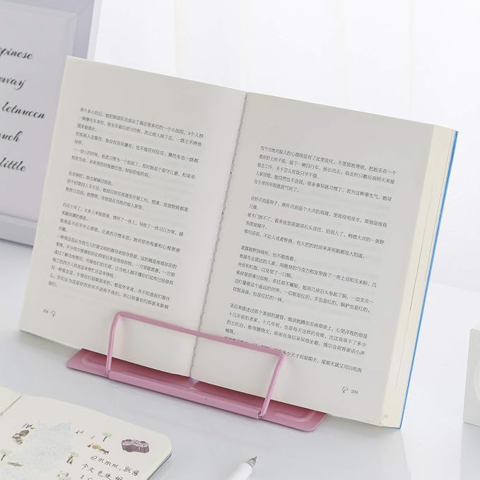 MSDADA Book Stand Metal Reading Rest Book Holder Adjustable Cookbook Documents - Image 7