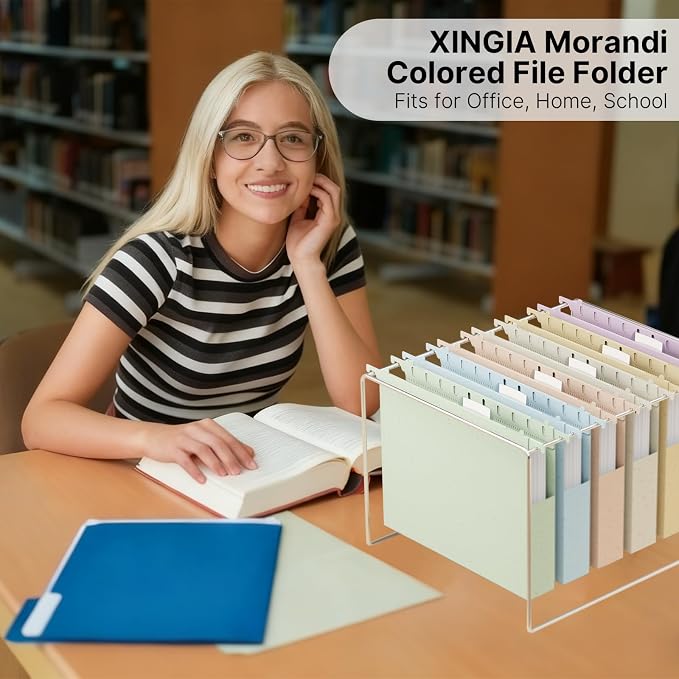 XINGIA Hanging File Folders Letter Size, Heavy Duty 1" Expanding Hanging File - Image 7