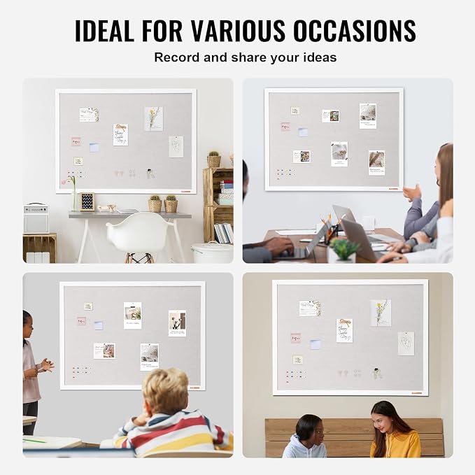 VEVOR 48"x36" White Cork Board - Image 6