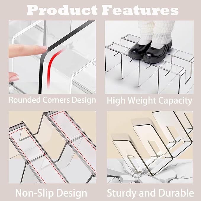 4 Pack Clear Acrylic File Organizer, Purse Organizer, File Sorter Desktop File - Image 9