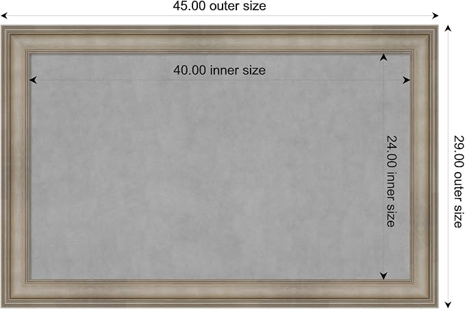 Amanti Art Silver Framed Magnetic Board 29x45 Large Vision Board - Image 3