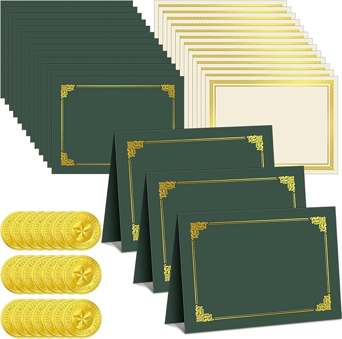 150 Pcs Certificate Kit Include 50 Certificates Holders 50 Certificate Paper 50 by Geyee