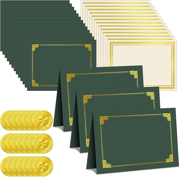 Epakh 72 Pcs Certificate Kit Includes 24 Certificate Holders and 24 Papers 24 by Epakh